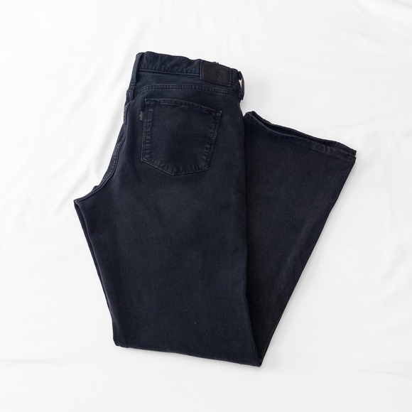 Levi's Premium 315 Shaping Bootcut Jeans Soft Black Denim Pants Size 31 - Picture 4 of 11